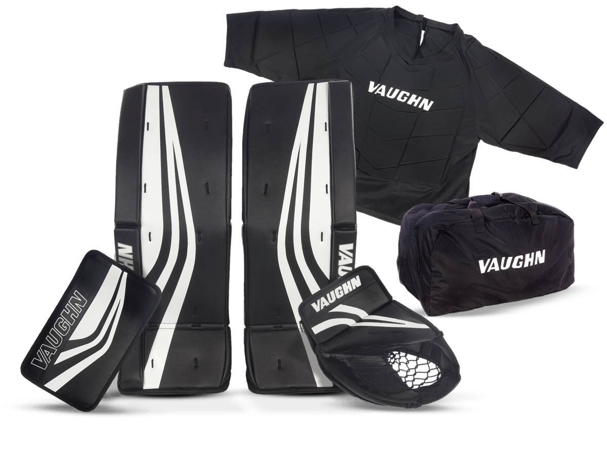 New Vaughn 1100i Int goal pants intermediate large 28" ice hockey goalie black 